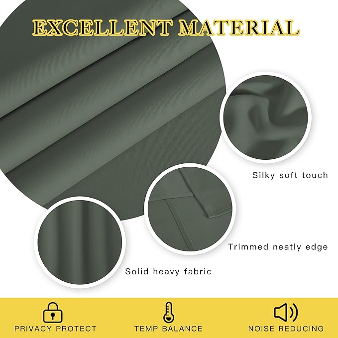 NICETOWN Blackout Living Room Curtain 95 inches Long - Image 4