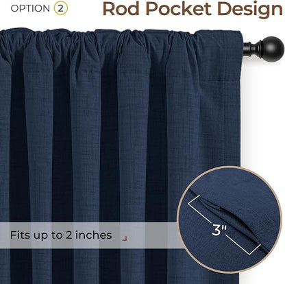 INOVADAY 100% Blackout Linen Curtains - Image 4