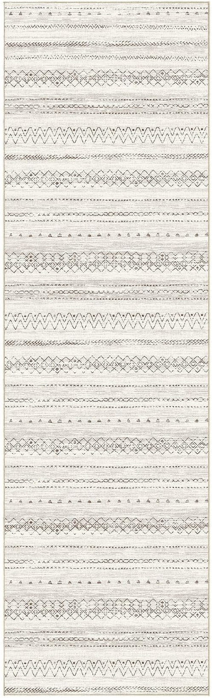 cotiled Hallway 2.6x8 Runner Rugs Washable Boho Rug Brown | Stain Resistan - Image 9