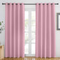 NICETOWN Rouge Pink Blackout Curtains 84 inch Length, Grommet Top Room by NICETOWN