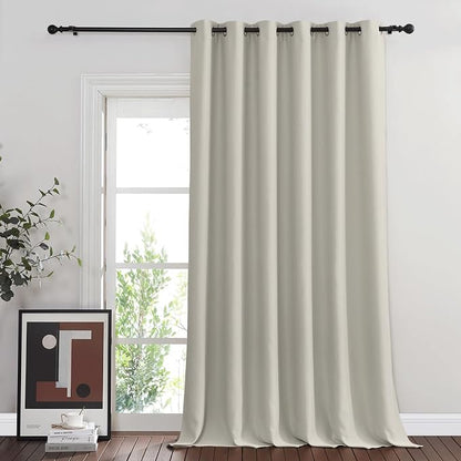 NICETOWN Room Divider Curtain 132 Inches Long, Wide Blackout Sliding Door - Image 8