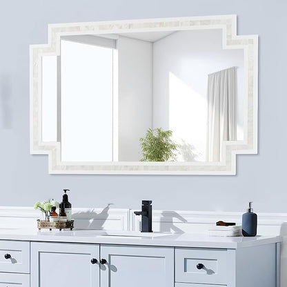 Tanmicoshomy 24 x 36 Inch White Bathroom Mirrors - Image 7