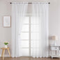 Chyhomenyc White Sheer Curtains 78 Inches Long 2 Panels Set by Chyhomenyc