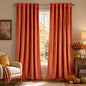 MIULEE Velvet Curtains 52x96 inches 2 Panels Fall Orange Blackout Curtains | by MIULEE