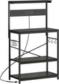 SUPERJARE Bakers Rack with Power Outlets, Microwave Stand, 31.5 X 16.5 Inch by SUPERJARE