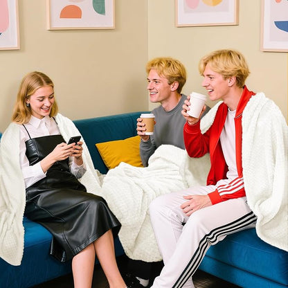 4 Pack Fleece Throw Blankets 50x60 Inches - Image 2