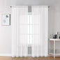 Chyhomenyc Sheer White Curtains 90 inches Long 2 Panels, Light Filtering Soft by Chyhomenyc