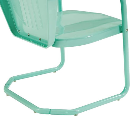 Crosley Furniture Griffith Outdoor Chair, Retro Metal Patio Chairs - Image 15
