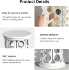 CEHNCEH Coffee Pod Carousel Organizer: Compatible with 40 Keurig K-Cup Pods, Large Compacity Coffee Capsule Holder, NEW Modern Design, Home or Office Kitchen Counter Organizer (White)