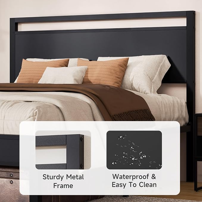 Z-hom Upgraded King Size Bed Frame, Heavy Duty Metal Sturdy King Bed Frame - Image 4