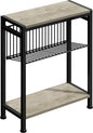 Small Side Table for Small Space, 3-Tier Narrow End Table by HOME
