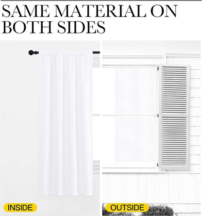NICETOWN White Curtains, 50% Light Blocking Curtain Panels - Image 6