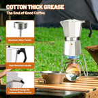 3 Cup Aluminum Espresso Stovetop Moka Pot Express Coffee Maker Percolator Italian Classic Mocha Coffee Machine for Italian and Cuban Cafe Brewing for Home & Camping 150ml 5oz