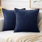 MIULEE Decorative Couch Throw Pillow Covers 20x20 Inch Navy Blue 2 Pack | by MIULEE