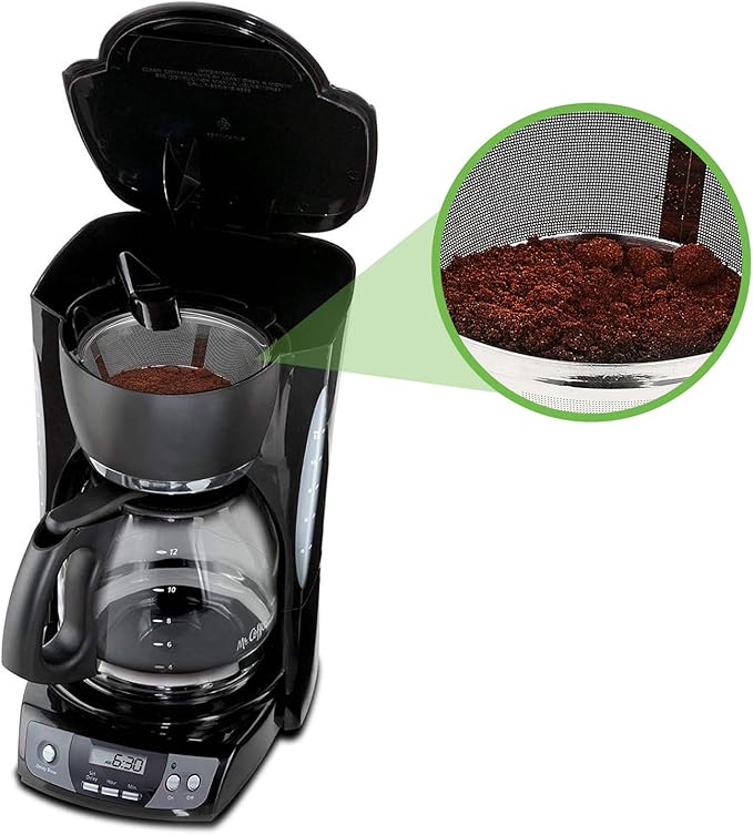 Reusable Coffee Filters 8-12 Cup Permanent Coffee Filters Basket Washable Compatible with Mr. Coffee Black & Decker Coffee Maker Filter Parts