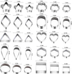 Stainless Steel Cookie Cutter Set - 30Pcs Multi Shapes Kit with Small Circle, Triangle, Mini & Small Star Cutters for Baking, Holiday Cookies, Kids Kitchen Tools (Boys & Girls)