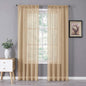 Tollpiz Sheer Curtain Linen Textured Living Room Curtains Sheer Light Filtering by Tollpiz