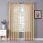 Tollpiz Sheer Curtains Bedroom Linen Textured Curtain Sheers Light Filtering by Tollpiz