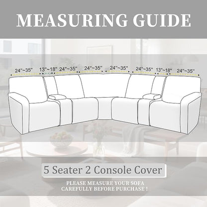 100% Waterproof Sectional Recliner Couch Covers - Image 3