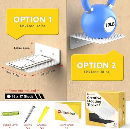 BlissBox 9-Pack Floating Shelves - Image 6