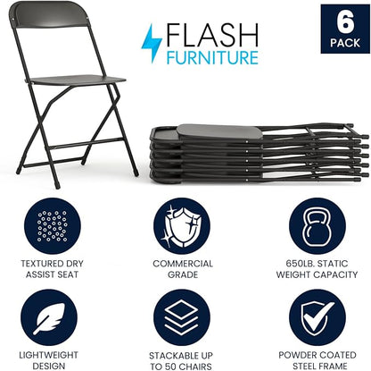 Flash Furniture Hercules Series Plastic Folding Chairs - Image 3