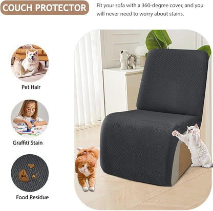 ALIECOM 100% Waterproof Recliner Sectional Couch Covers L Shape Stretch Corner - Image 6
