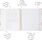 Itsy Belle Studio Make Your Own Cookbook – Blank Recipe Book to Write in Your Own Recipes | Hidden Spiral Bound Personalized Recipe Binder with back pocket & Conversion Charts | Holds 240 Recipes