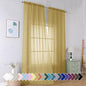 Simplebrand Gold Sheer Curtains 96 Inches Long 2 Panels, Light Filtering Rod by Simplebrand