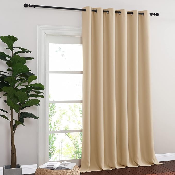 NICETOWN Sliding Door Curtain Panel Room Darkening Window Treatment - Image 8