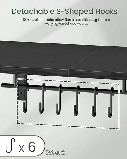 CHOEZON Wall-Mounted Pot Racks, Floating Shelves, Wall Shelves, Vintage Pot - Image 5
