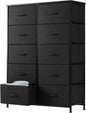 DUMOS Dresser for Bedroom, 10 Storage Drawers, Wide Fabric Closet Chests by DumosLifestyle