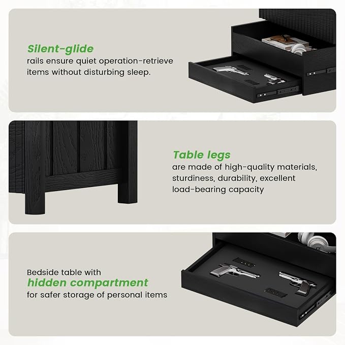 HNEBC Nightstand with Gun Drawer - Image 6