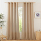 NICETOWN Linen Flax Semi Sheer Curtains 94" Length, Grommet Window Treatments by NICETOWN