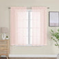 Furman Sheer Curtains 45 Inch Length 2 Panels Set by OWENIE