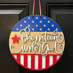 Patriotic Welcome Stencils 4th of July Stencil Independence Day Stencils for Painting on Wood Door Hanger Porch Sign Decor