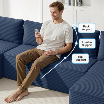 124" Oversized Sectional Couches - Image 5