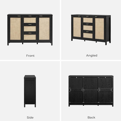 SICOTAS Rattan Large Sideboard Buffet Cabinet - Image 9