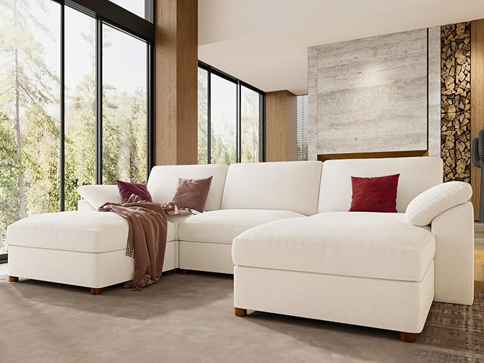 EASE MOOSE Oversized U Shape Sectional Modular Sofa, Wide Deep seat Sectional - Image 3