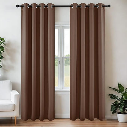 Joydeco Blackout Curtains 72 Inch Length 2 Panels Set, Thermal Insulated Long by JOYDECO