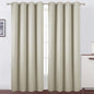 Light Beige Blackout Curtains 52 x 84 Inch Long Beige Curtains Set of 2 Panels by Lemomo