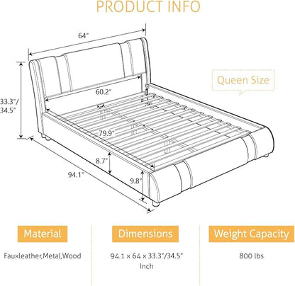 SHA CERLIN Queen Platform Bed Frame - Image 2
