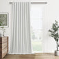 White 100% Blackout Linen Curtains 60 Inch Wide by 102 Inch by Guken
