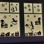 Christmas Stencils for Window Glass Large Christmas Stencil Reusable Winter Forest House Village Holiday Drawing Templates for Painting on Window Wall Doormat Glass Wood