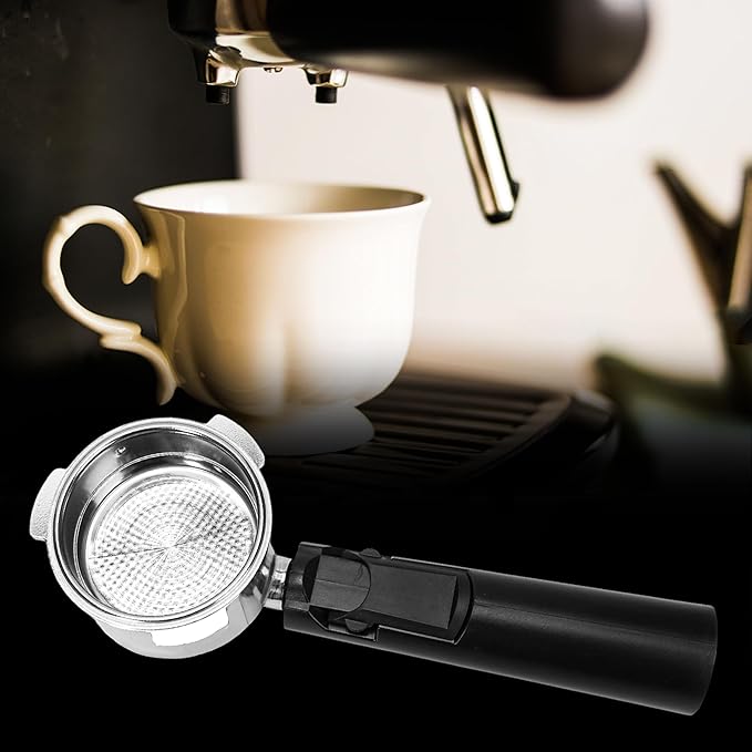 Coffee Espresso Machine Handle Replacement Parts, Cafe Bracket Handle Portafilter Filter Basket for Lidl Silvercrest CM4621 CM4216 KF5002 KF500S Barista with FILTER VASKET