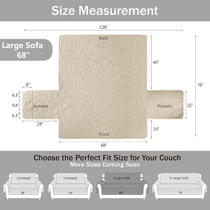 Quilted Camel Sofa Slipcovers - Image 7