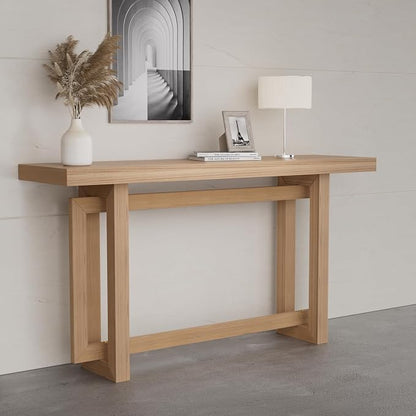 Console Table 59.05" Wood Narrow Entryway Modern Extra Long Decorative Sofa - Image 3