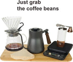 Pour Over Coffee Maker Set Coffee Kettle Scale Server Dripping Cup Bean Grinder Filter Paper Ceramic Cup ALL in 1 Great Portable Metal Box for Traveling Excellent Coffee Gift