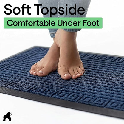 GORILLA GRIP 100% Waterproof All-Season WeatherMAX Doormat, US Designed Natural - Image 8