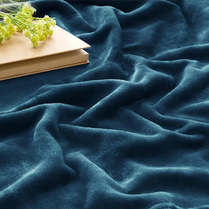 BEDELITE Fleece Blanket Soft Plush Twin Size Blanket Mineral Blue 60"x80" | - Image 3
