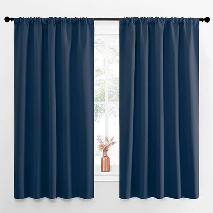 NICETOWN Blackout Curtains for Living Curtains, Moroccan Blue, 52 by 63 Inch by NICETOWN